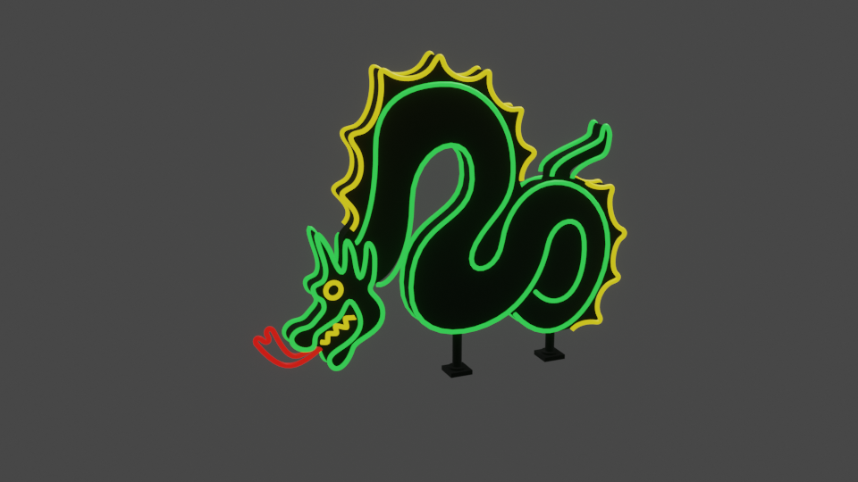 Neon Dragon Sign preview image 1